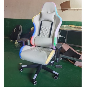 Silla Gaming RGB Blanca Completa, <span class=keywords><strong>Sillas</strong></span> Gaming para Computadora RGB a <span class=keywords><strong>Precio</strong></span> Económico, Muestra Gratis, Luz LED, Silla Ergonómica para <span class=keywords><strong>Videojuegos</strong></span> - Product Image 1