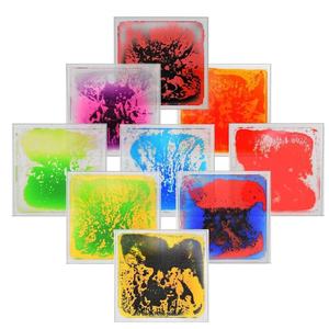 Tuile <span class=keywords><strong>de</strong></span> sol liquide sensorielle intérieure 3D éducative colorée 30*30 CM pour enfants autistes - Product Image 5
