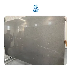 AST OME/ODM yapay taş cilalı yüzey 1002 Sparkle gri kuvars taş döşeme fayans kuvars vanity tezgahı için tops