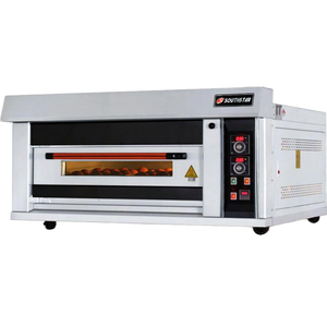 Four à <span class=keywords><strong>pizza</strong></span> électrique écologique à un seul niveau, commande manuelle, 2000W, 10-260°C, pour usage domestique, restaurant, cuisine, en acier inoxydable, boulangerie - Product Image 1