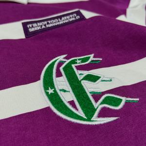 Camiseta Polo de Gran Tamaño con Diseño Estampado al por Mayor, Camiseta de Rugby a Rayas Bordada en Algodón, Camiseta de Manga Larga Gruesa para Hombre - Product Image 4