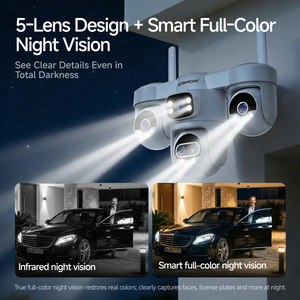 Caméra de Surveillance Domestique AG623ZF Zoom 360° AOV en Gros °   Caméra de sécurité sans fil 4G panoramique à 5 objectifs 15MP avec suivi humain par IA - Product Image 6