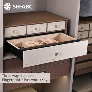 スマート引き出し 指紋認証 電子パスワード 家具 ワードローブ クローゼット ハードウェア 隠しデザイン スライド式引き出し セーフティボックス - Product Image 5