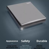 Pour la série Yi Jing, prise murale Shen Sha gris argenté 220V IP20, haute résistance au feu, interrupteur simple, multi-prises, usage hôtelier, authentique