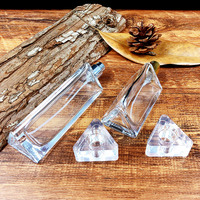 Pompe à parfum de luxe écologique recyclable mate à bouchon carré anti-fuite 30ml 50ml 100ml avec impression sérigraphique et emballage