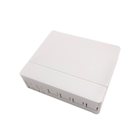 Boîtier de terminaison de bureau en fibre optique ABS durable à 4 cœurs, boîte de raccordement de fibre optique intérieure, cassette de distribution de fibre optique murale