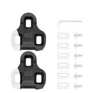 Plaquettes antidérapantes en TPU Yueli pour pédales clipless, noires, 0 degré, pour vélos de route - Product Image 1