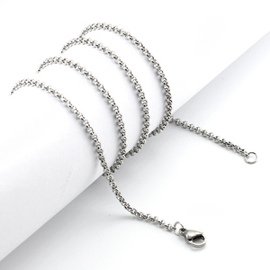 Wholesale 18K Gold Plated Stainless Steel Rolo <b>Necklace</b> <b>Chain</b> | Trendy Women's Party Jewelry Making Supplies | 2.5-4.5MM - Product Image 3
