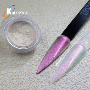 ผงโครเมี่ยม KOLORTEK ผงสีเอฟเฟกต์ออโรร่า ผงมุกประกายวิบวับ ผงจุ่มสีรุ้ง ชุดทำเล็บ ชุดตกแต่งเล็บ - Product Image 2