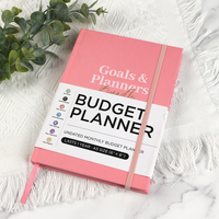 Impression couleur personnalisée 2026 PU couverture rigide budget mensuel Agenda livre d'épargne avec autocollants