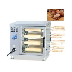 Dondurma ruloları pişirme kızartma ekmek makinesi 16 silindirler Kurtosh Kurtos Kalacs baca kek fırını