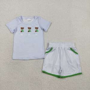 Conjuntos de Ropa para Niñas RTS Primavera Otoño, Pantalones Cortos Casuales Transpirables con Estampado de Oso Golfista, 95% Algodón 5% Elastano, Nuevos Estilos - Product Image 4