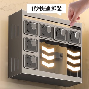 Estante para especias de pared Wenzhou ZWJ0605 rectangular, contenedor de alimentos fácil de limpiar para almacenamiento en la cocina - Product Image 5