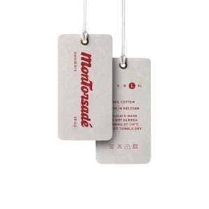 Tùy Chỉnh Quần Áo Thẻ Nhãn Hàng May Mặc Giá Thẻ Chăm Sóc Thẻ Thương Hiệu Treo Thẻ Đu Thẻ Với Logo In Ấn Cho Ngành Công Nghiệp May Mặc - Product Image 5