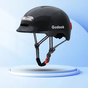 Capacete de bicicleta para homens e mulheres, modelo mais recente, capacete com controle de voz inteligente, luz LED de cabeça traseira com sinal Bluetooth, ciclo inteligente para adultos