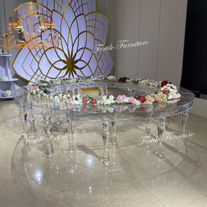 حفل زفاف فاخر شفاف أفعواني الحدث الاكريليك الجدول الزفاف - Product Image 6