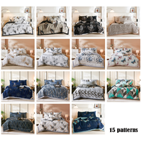 [SL ALL] Ensemble de couette lavable 6 pièces de qualité classique et moderne, motif floral imprimé réactif, 100 % fibre de polyester, écologique