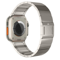 Bracelet de montre en acier inoxydable Bracelet magnétique pour Apple Watch Ultra Band Series Bracelet de montre en métal à mailles de couleur grise