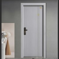 Puerta de Entrada de Madera Sólida Personalizada de Fábrica, Aislada Acústicamente y Resistente a la Humedad para Viviendas, Villas y Apartamentos, con Certificación de Prueba