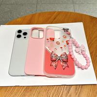 Coques de téléphone BAILI Factory, design créatif luxueux et abordable, motif de fleurs et de diamants, bracelet en perles pour Samsung A16/A17/A55