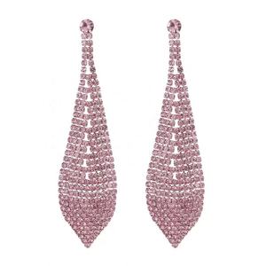 European American High-End Classic <b>Long</b> Silver Plated Zinc Alloy Geometric Rhinestone Pipa Qin Tassel Women's Bridal Accessories - Product Image 4