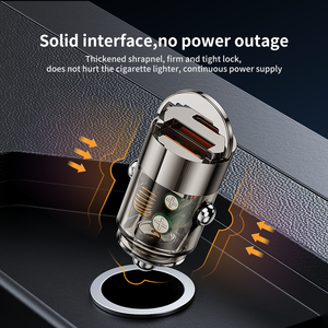 Bộ sạc ô tô <span class=keywords><strong>USB</strong></span> C 65W <span class=keywords><strong>mini</strong></span> & hợp kim kẽm, bộ sạc <span class=keywords><strong>USB</strong></span> bật lửa, sạc nhanh PD QC 3.0, bộ sạc điện thoại ô tô <span class=keywords><strong>USB</strong></span> C - Product Image 4