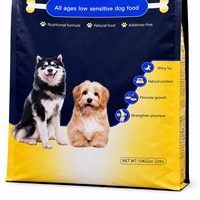 Sachet refermable à fond plat de 1,5 kg, 1,8 kg, 2 kg, conception personnalisée, sac scellé robuste pour l'emballage d'aliments pour chiens, chats et animaux de compagnie