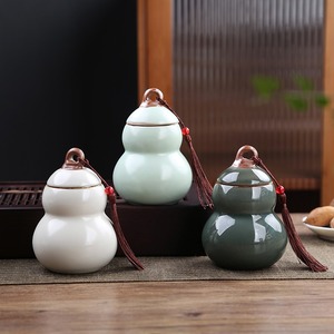 โถเซรามิกเคลือบรูปน้ำเต้าเคลือบปฏิกิริยาทันสมัยไม่เหมือนใคร - Product Image 3