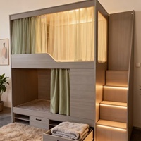 Capsule de sommeil modulaire à cadre en bois détachable, taille personnalisée, lit de dortoir, mobilier de chambre moderne, garantie 5 ans pour hôtel