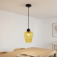 Lustre vintage de luxe de qualité supérieure, luminaire suspendu rond décoratif nordique pour chevet, lampe suspendue moderne en verre