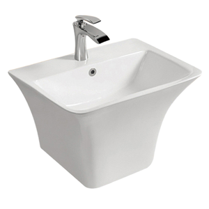 Thiết bị vệ sinh hình chữ nhật sứ phòng tắm nửa bệ treo tường treo treo treo gắn rửa tay bồn rửa lưu vực - Product Image 2