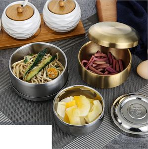 DFSB01 Bol isotherme double paroi couleur argent doré coréen avec couche interne pour l'isolation thermique des aliments - Product Image 6