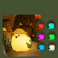 Veilleuse pour bébé, mini lampe de nuit rechargeable en silicone souple, LED, mignonne, portable, pour chambre de bébé, cadeau de naissance