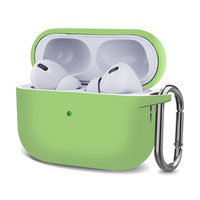 Étui en Silicone avec Mousqueton et Porte-clés pour Apple AirPods Pro 2, Housse Souple en Caoutchouc, Accessoires pour Casque