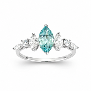 Anillo de Plata 925 con Baño de Oro de 18K y Piedras Preciosas Azules Cultivadas en Laboratorio, Certificado NGTC, para Regalo de Aniversario, Boda o Uso Diario, de UM Jewelry - Product Image 1