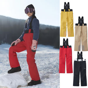 Children Skiing <b>Overalls</b> Boys and Girls Ski Pants Kid Wear Thickened Warmth Windproof Waterproof <b>Overalls</b> <b>Winter</b> Snow Clothes - Product Image 1