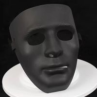 Masques en plastique épaissis pour Halloween, masques de danse de rue, masques de mascarade, masques de danse de la mort, blanc et noir, pour performance intégrale du visage
