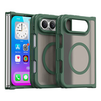 Étui magnétique ultra-fin translucide effet peau mate pour iPhone Duo, compatible avec la charge sans fil, coque rigide antichoc en PC pour iPhone Fold