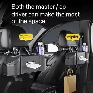 Boîte de <span class=keywords><strong>rangement</strong></span> en cuir pour dossier de siège de voiture, multifonctionnelle, grande capacité, porte-gobelet suspendu au dossier, boîte de <span class=keywords><strong>rangement</strong></span> pour voiture - Product Image 5