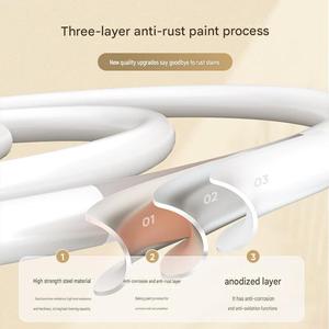 Séchoir à draps en <span class=keywords><strong>spirale</strong></span>, gain de place, support rotatif pour couvertures et vêtements, pour balcon, intérieur et extérieur - Product Image 5