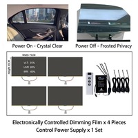 Película Inteligente para Ventanas con Tecnología PDLC de 12V, Privacidad, Aislamiento Térmico, Bloqueo UV, Transparente/Opaca, Control Remoto
