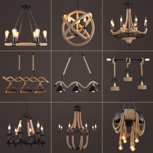 Luces LED de decoración Vintage para sala de estar, lámparas de techo modernas y sencillas, lámpara colgante geométrica Nórdica - Product Image 6