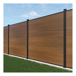 Valla de Privacidad y Seguridad de Lujo de WPC con Postes de Aleación de Aluminio y Puertas de Entrada de Estilo Australiano Ecológicas, Valla de Jardín de <span class=keywords><strong>8</strong></span> pies - Product Image 3