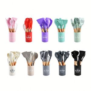 ชุดอุปกรณ์ครัว 12 ชิ้น ยี่ห้อ Wigh Light พร้อมที่วาง อุปกรณ์ทำขนม ตะหลิวซิลิโคนกันติด ด้ามไม้ - Product Image 6