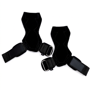 Guantes de Levantamiento de Pesas Laiem International de Cuero Genuino de Alta Calidad con Cierre de Cordones, Muñequera Acolchada Ajustable para Gimnasio y Deportes - Product Image 1