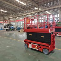 Nouvelle table élévatrice à ciseaux hydraulique portable entièrement électrique OEM en matériau ABS 2,43x1,22x2,28m (vitesse de levage/abaissement de 150/120 secondes)