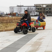 Tren Infantil sin Rieles con Forma de Barril de Petróleo, con Luces LED y Música para Parques de Diversiones, Centros Comerciales y Áreas de Juegos al Aire Libre