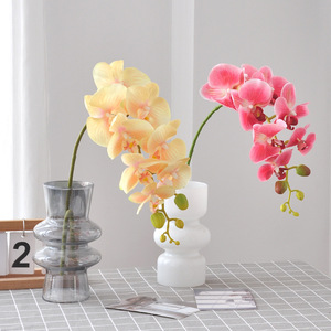 Orchidée Phalaenopsis Artificielle Yoshinobu, Ensemble de 8 Pièces, Décoration d'Intérieur Haut de Gamme, Style Luxe Léger - Product Image 2