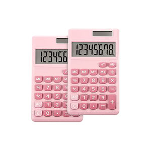 Calculadora Digital con Logotipo Personalizado, Calculadora Científica de Escritorio Rosa Escolar - Product Image 1