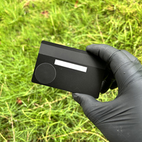 Carte de crédit en métal noir mat de qualité supérieure avec NFC, carte de visite tout-en-un pour les réseaux sociaux et la gravure laser, à revendre